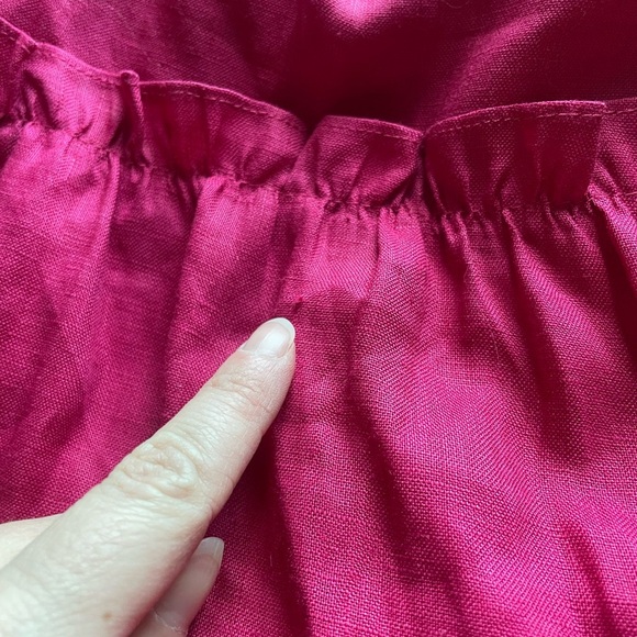 NWT Cami NYC Doris Pink Linen Tiered Babydoll Mini Dress Raspberry Small Fairy - Picture 6 of 12